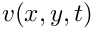 $ v(x,y,t) $