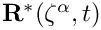 $ \mathbf{R}^{*}(\zeta^{\alpha},t)
$