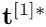 $
\mathbf{t}^{[1]*} $