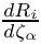 $ \frac{dR_i}{d \zeta_\alpha}$