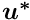 $ \mbox{\boldmath$ u^*$} $